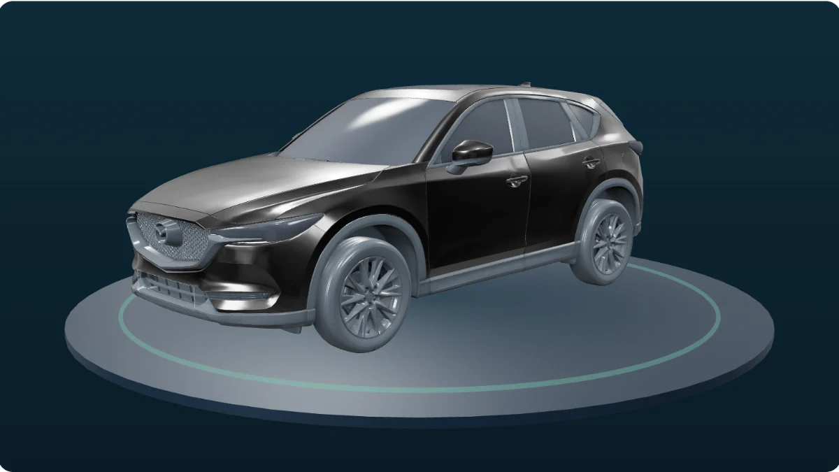 A Mazda CX-5, from the Build Studio's 3D model rather than a manufacturer photograph.