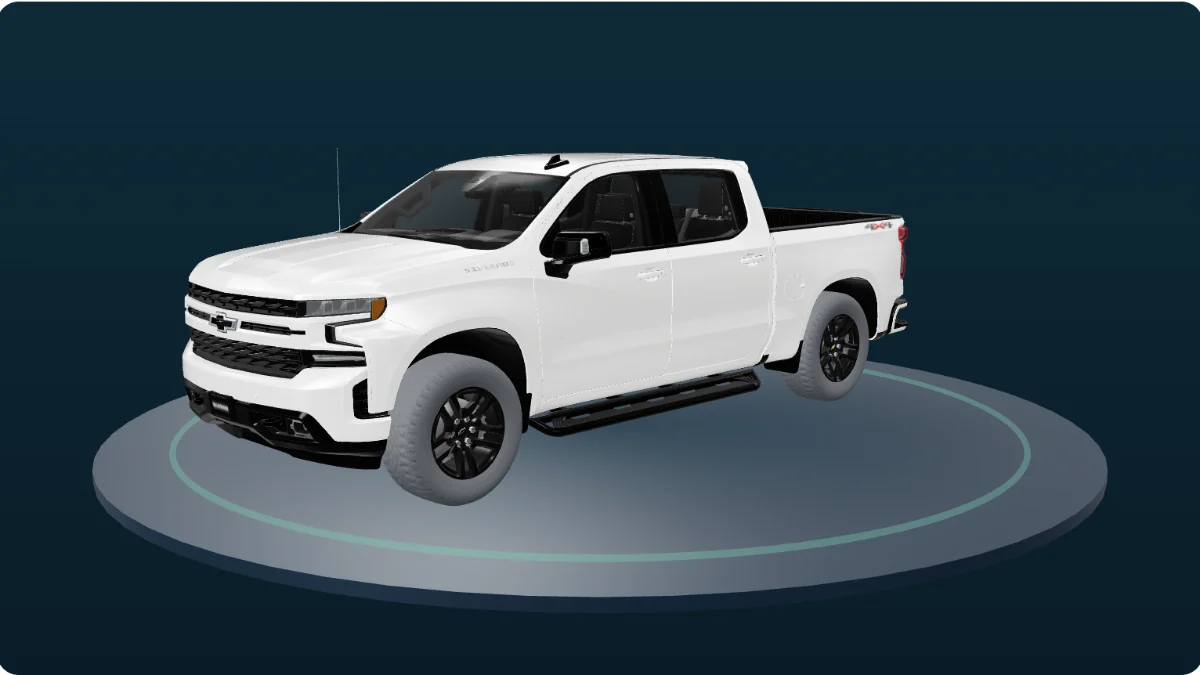 A Chevrolet Silverado, from the Build Studio's 3D model rather than a manufacturer photograph.
